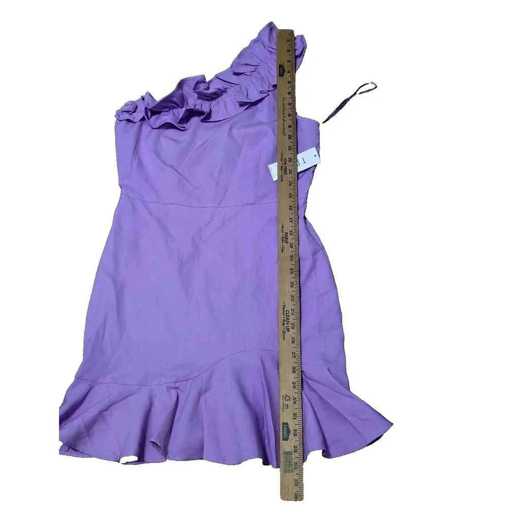 TCEC Asymmetrical One‎ Shoulder Ruffle Dress Size Medium Lavender CD01911
